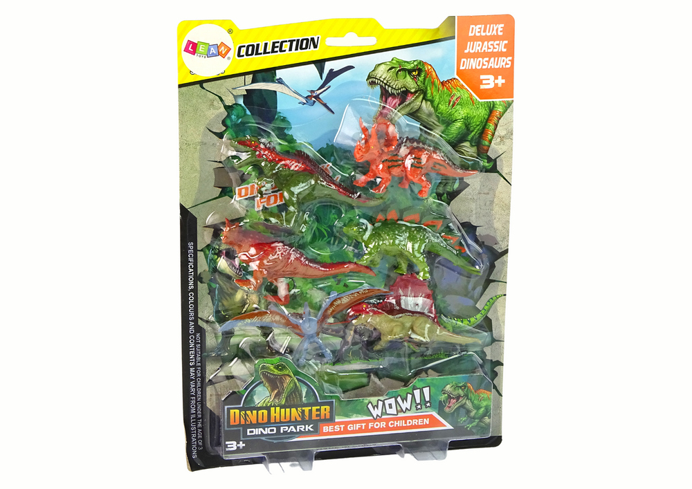 Set of Dinosaur Figurines 6 pieces Colorful