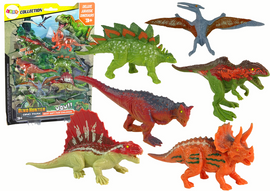 Set of Dinosaur Figurines 6 pieces Colorful