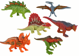 Set of Dinosaur Figurines 6 pieces Colorful - 0