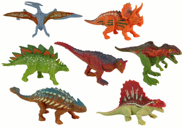 Set of Dinosaur Figurines 12 pieces Colorful - 0