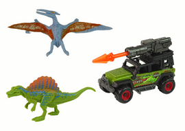 Dinosaurs Figures Car With Rocket Set - 0