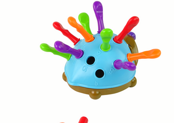 Hedgehog Puzzle Blue Colorful Spikes - 0