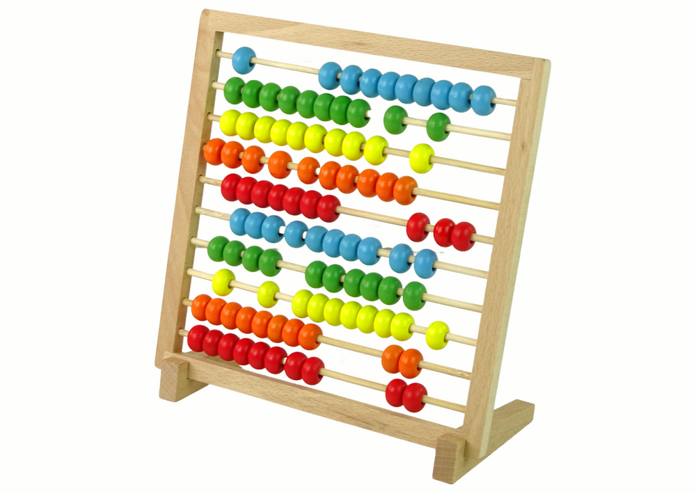 Boulier scolaire en bois avec perles colorées