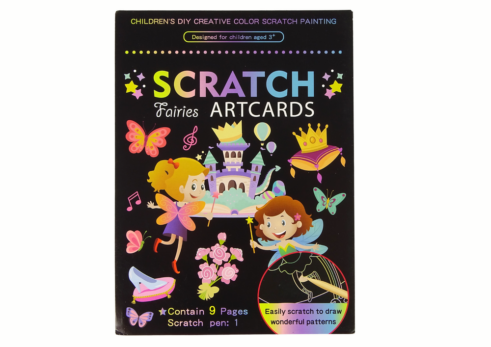 Livre de coloriage à gratter pour enfants Fée