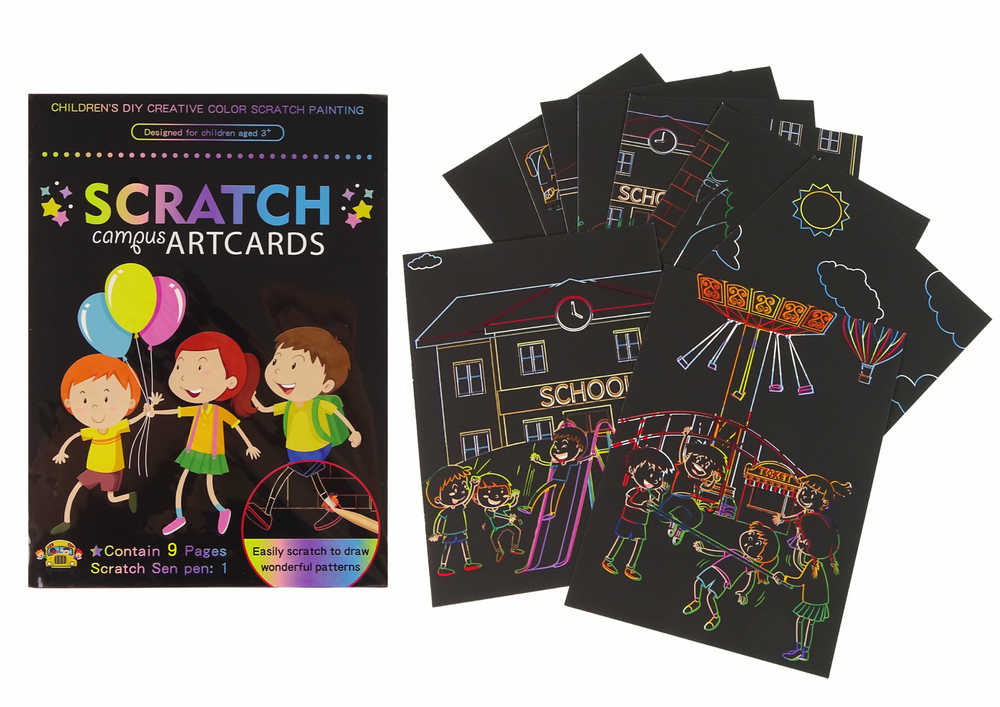 Livre de coloriage à gratter pour enfants à l'école