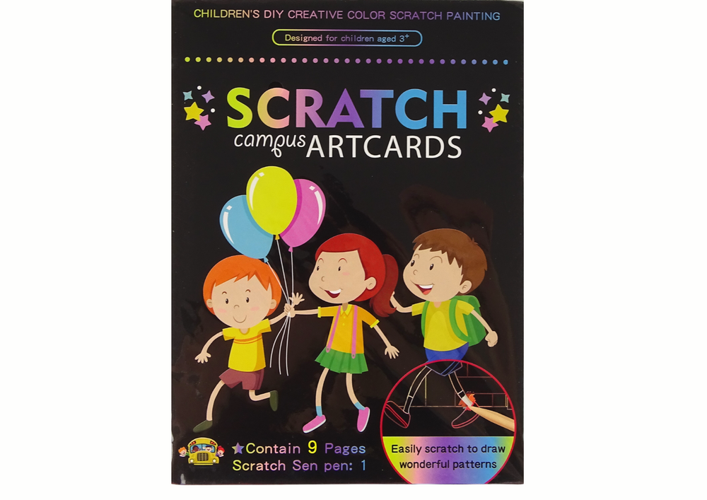 Livre de coloriage à gratter pour enfants à l'école