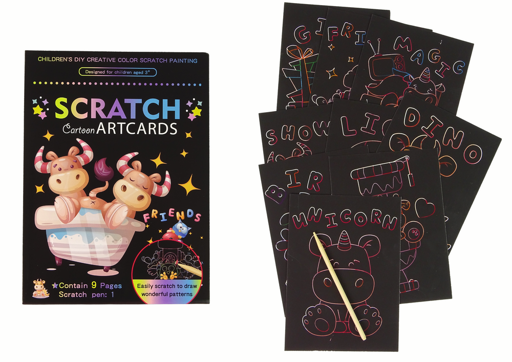 Livre de coloriage à gratter pour enfants animaux