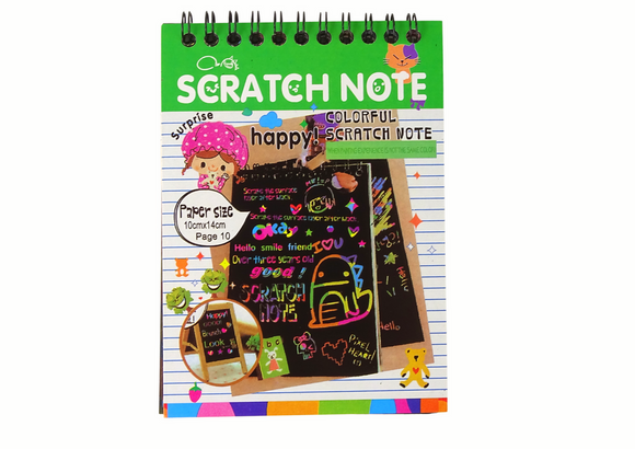Scratchboard Notes For Kids Green