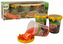 Slime pailleté dinosaures diy doux 3 couleurs