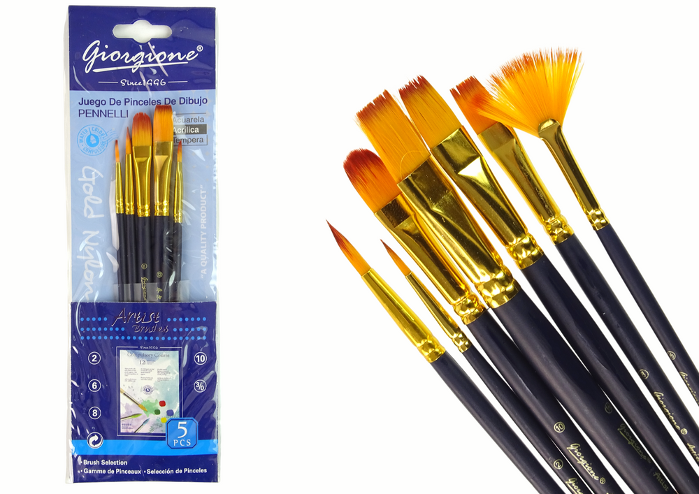 Ensemble de pinceaux d'artiste 7 formes
