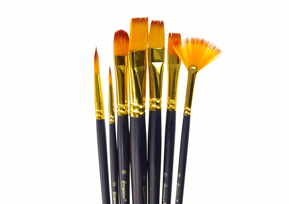 Ensemble de pinceaux d'artiste 7 formes