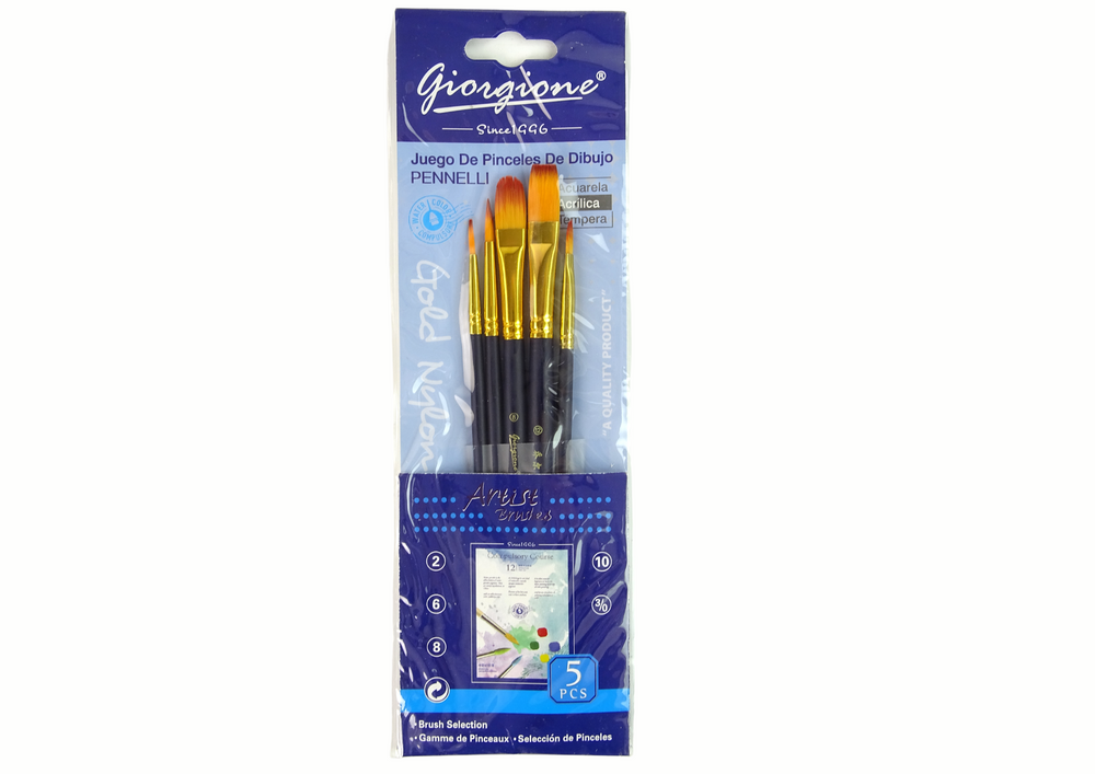 Ensemble de pinceaux d'artiste 7 formes