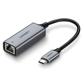 Adaptateur réseau Ugreen, adaptateur USB Type-C vers Gigabit LAN « CM199 », LED, gris « 50737 » (timbre vert 0,18 lei) - 6957303857371
