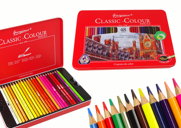 Ensemble de 48 crayons de couleur en métal