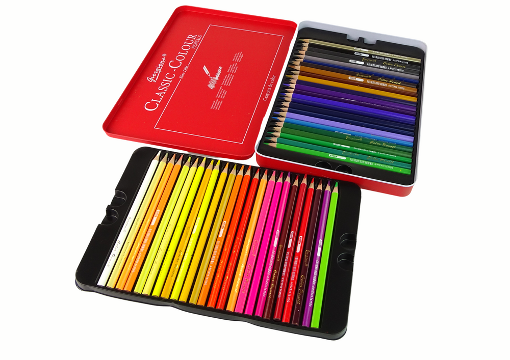 Ensemble de 48 crayons de couleur en métal