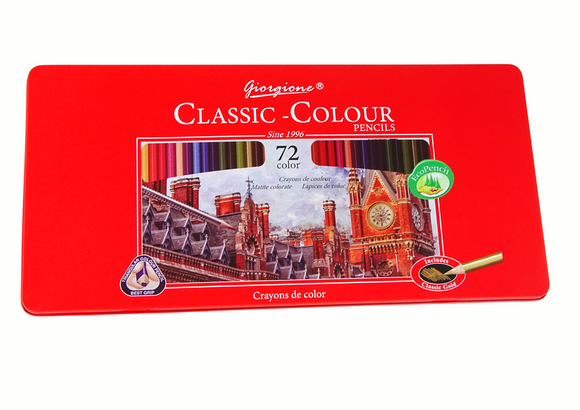Ensemble de 72 crayons de couleur en métal