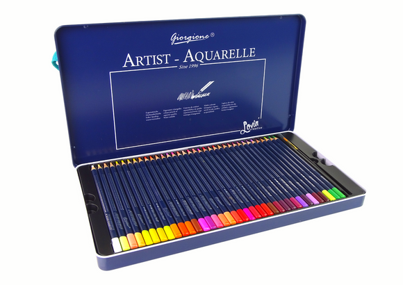 Ensemble de 36 crayons aquarelle en métal
