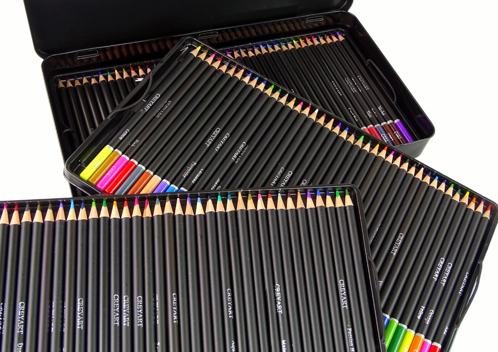 Ensemble de 120 crayons de couleur en métal