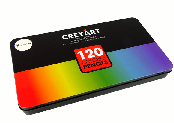 Ensemble de 120 crayons de couleur en métal