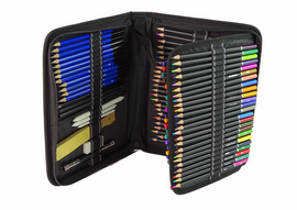 Coffret Petit Artiste Crayons dans une trousse 95 pièces.
