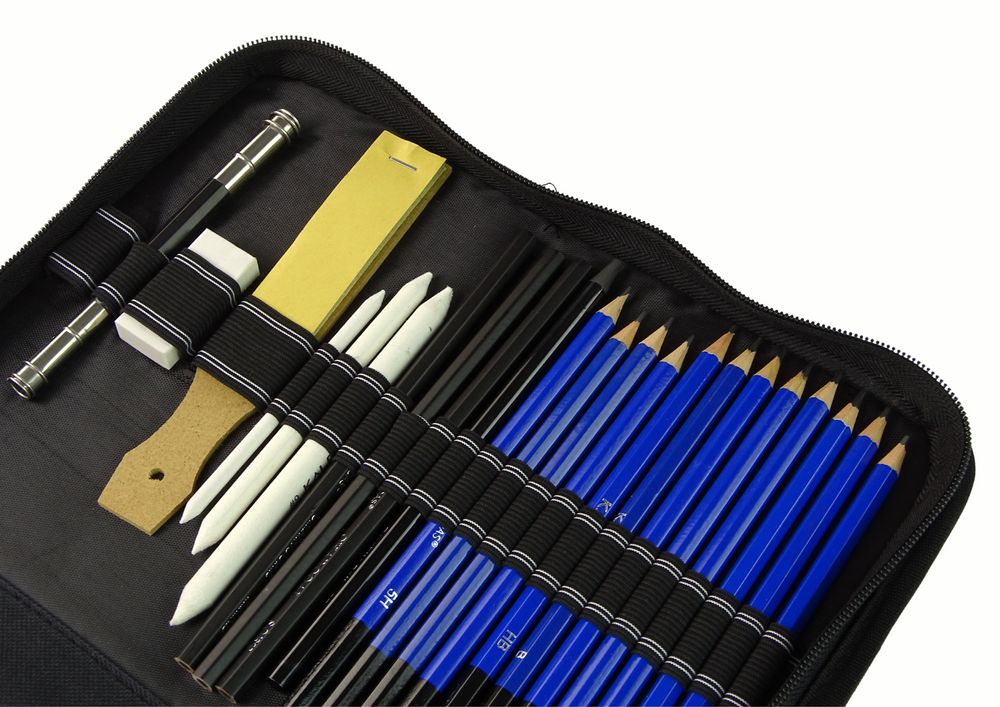 Coffret Petit Artiste Crayons dans une trousse 95 pièces.