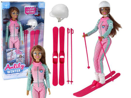 Anlily Skier Doll Ski Set Skis