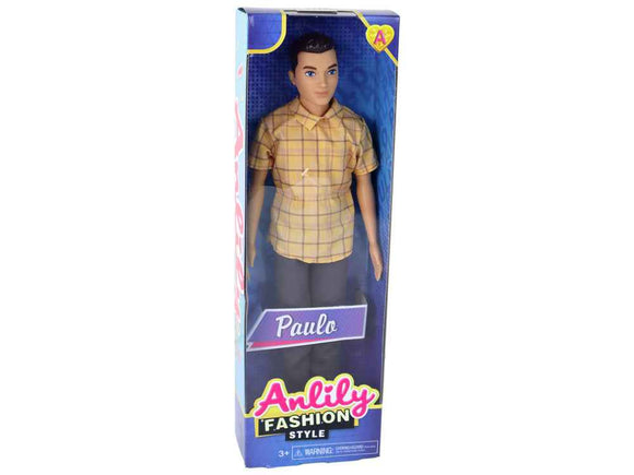 Children's Doll Boy Paulo Shirt Brown Hair