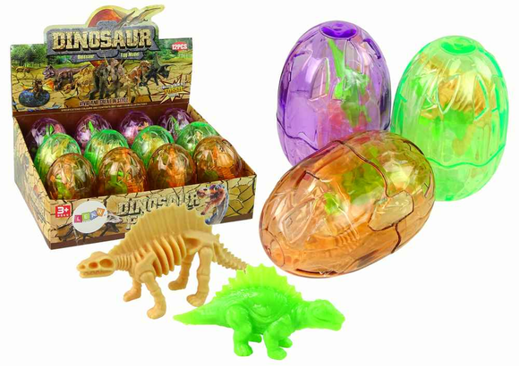 Grand œuf de dinosaure 2 figurines d'œufs de dinosaure 9 cm