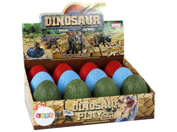 Figurine dinosaure œuf 3 couleurs 9cm