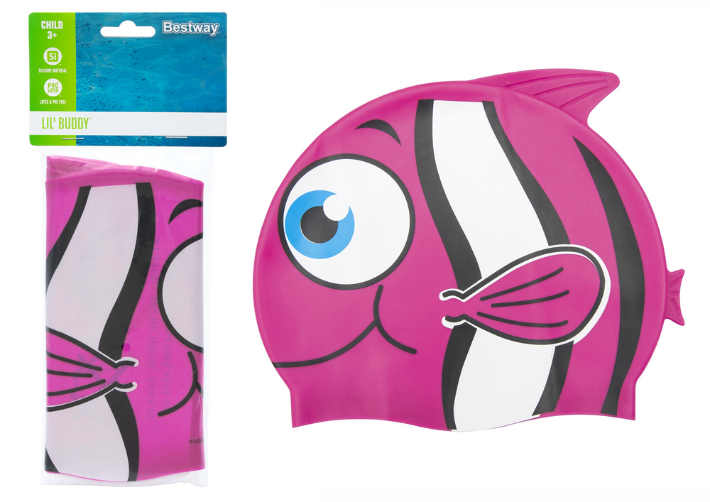 Bonnet de bain poisson rose bestway 26025