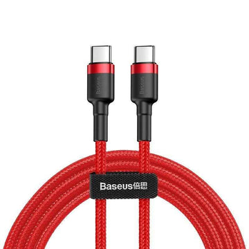 Baseus Type-C Cafule PD 2.0, 60W, flash charging Cable (20V 3A), 2m, Red (CATKLF-H09)