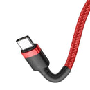 Baseus Type-C Cafule PD 2.0, 60W, flash charging Cable (20V 3A), 2m, Red (CATKLF-H09)