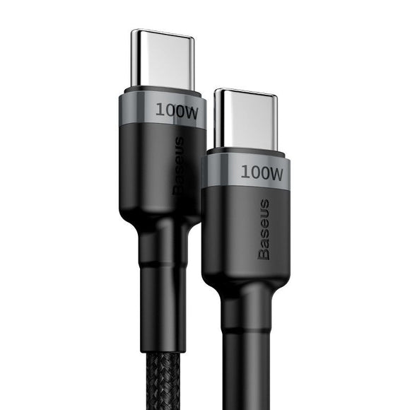 Cablu Date USB-C - USB-C, 100W, 2m, Gri