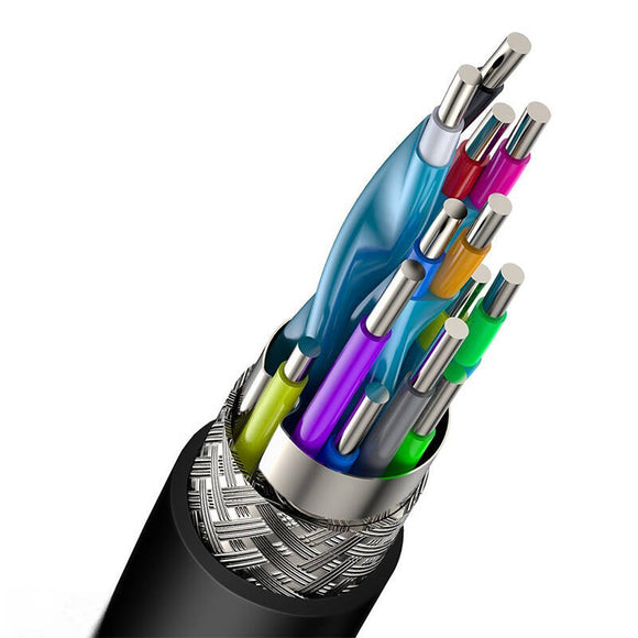 Câble vidéo Baseus Cafule 4KHDMI mâle vers 4KHDMI mâle 3 m Noir (CADKLF-G01)