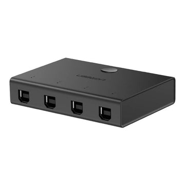 Switch usb sharing ugreen "30345" ports usb : usb-b x 2 connexion via usb 2.0 câble de 15 m inclus bouton de commutation pc led plastique noir "30345" tampon vert 008 lei - 6957303833450