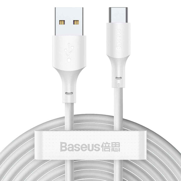 Câble USB Baseus TZCATZJ-02 1,5 m USB A USB C Blanc