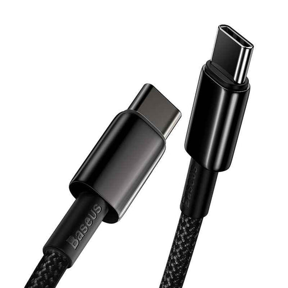 Baseus Type-C - Type-C cable Tungsten Gold Fast charging and data 100W (20V/5A) 1m Black (CATWJ-01)