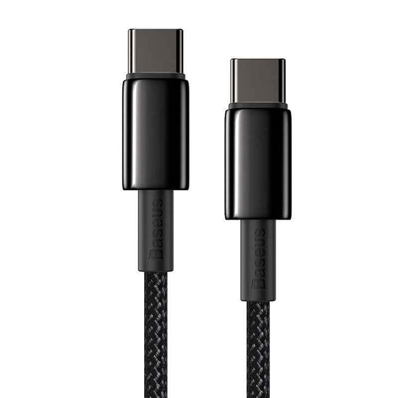 Baseus Type-C - Type-C cable Tungsten Gold Fast charging and data 100W (20V/5A) 1m Black (CATWJ-01)