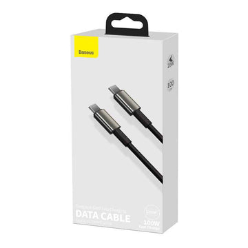 Baseus Type-C - Type-C cable Tungsten Gold Fast charging and data 100W (20V/5A) 1m Black (CATWJ-01)