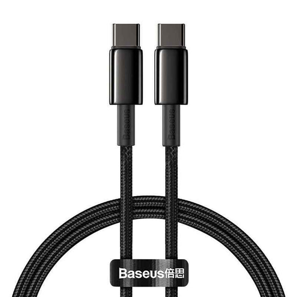 Baseus Type-C - Type-C cable Tungsten Gold Fast charging and data 100W (20V/5A) 1m Black (CATWJ-01)