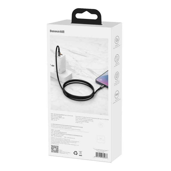 Baseus Type-C - Type-C cable Tungsten Gold Fast charging and data 100W (20V/5A) 1m Black (CATWJ-01)