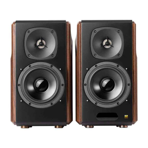 BOXE EDIFIER 2.0, RMS: 130W (2 x 15W, 1 x 50W, 1 x 50W), bluetooth, telecomanda wireless, volum, bass, treble, optical, coaxial, brown, "S2000MKIII" (timbru verde 11.00 lei)
