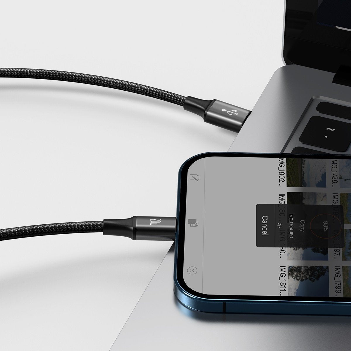 Baseus Rapid Series 3-en-1 1,5 m 20 W USB-C vers Lightning