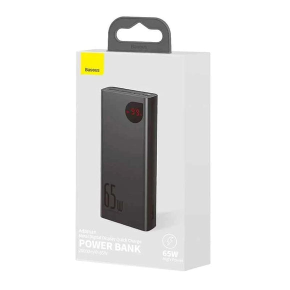 Baseus Adaman Metal Powerbank 20000mAh / PD QC 3.0 / 65W / 2xUSB + USB-C + micro USB
