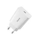 Chargeur de voyage baseus speed mini 1c chargeur rapide 20 w blanc ue ccfs-sn02