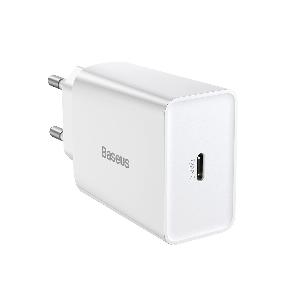 Chargeur de voyage baseus speed mini 1c chargeur rapide 20 w blanc ue ccfs-sn02