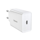 Chargeur de voyage baseus speed mini 1c chargeur rapide 20 w blanc ue ccfs-sn02