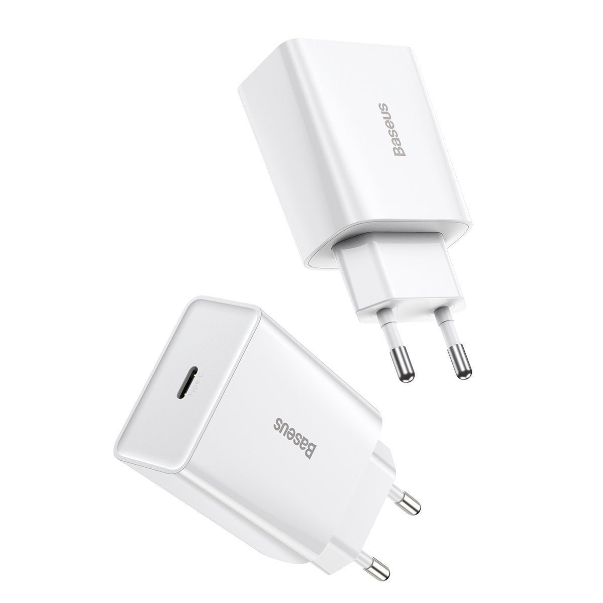 Chargeur de voyage baseus speed mini 1c chargeur rapide 20 w blanc ue ccfs-sn02