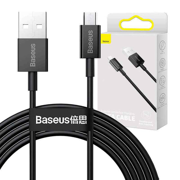 Baseus Micro USB Superior cable, fast charging cable 2A, 2m Black (CAMYS-A01)