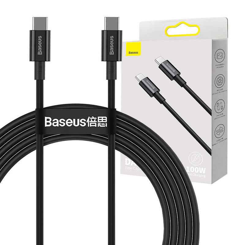Câble USB Baseus Superior USB 2.0 1 m USB C Noir
